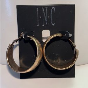 INC distressed hoop earrings